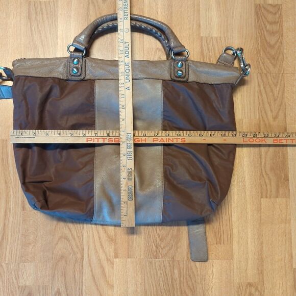 Liebeskind Berlin Shoulder Bag Crossbody Tote Satchel Tan Brown Leather Boho - Picture 3 of 12